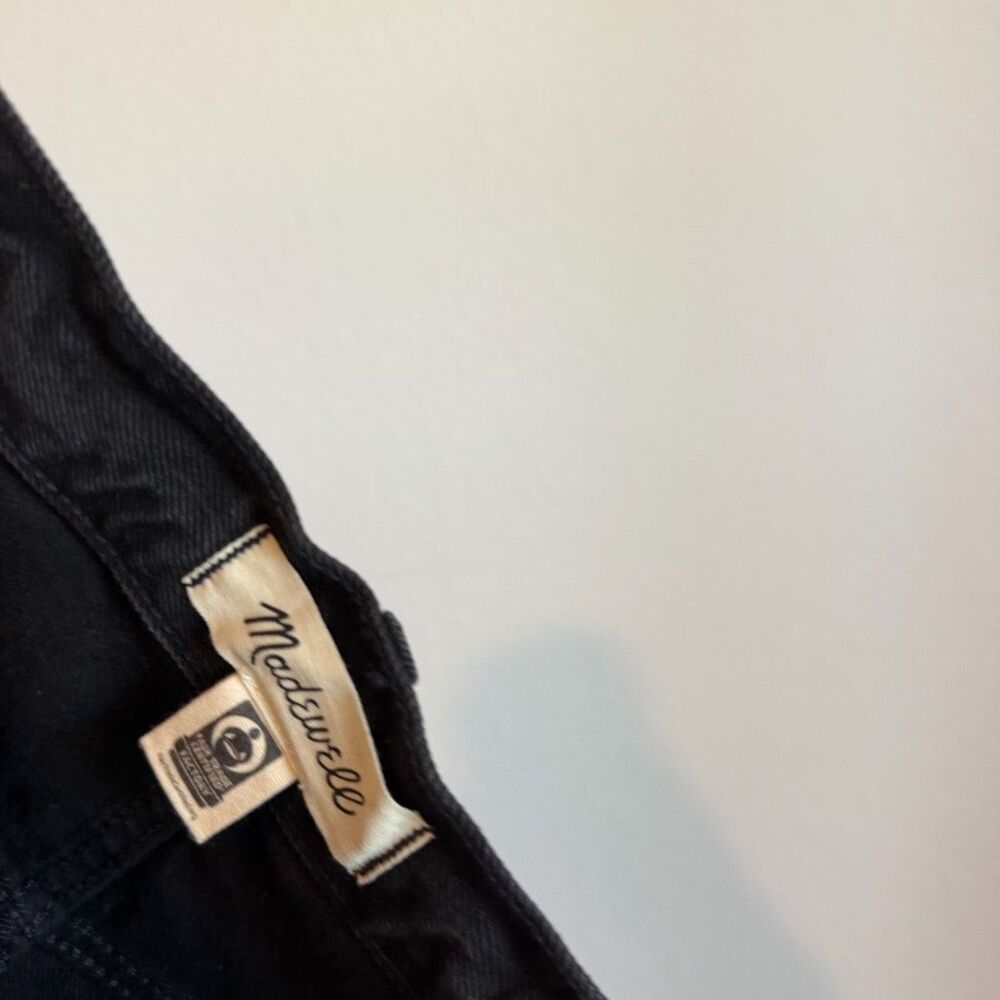 Madewell Pasco Black Rigid Denim The Essex Long Baggy Shorts Women's Size 31 - Picture 5 of 6